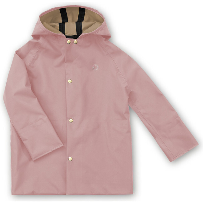 Midi Raglan Sleeve Deep Pocket Rain Coat, Crabapple