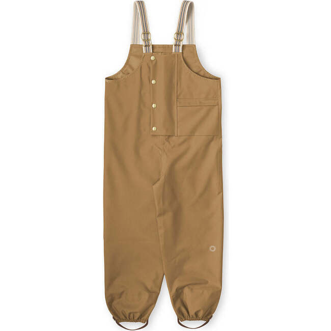 Dungaree Striped Suspender Rain Pants, Dune