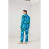 Women's Sofia Floral Print Pajamas Long Set, Jade Pond - Pajamas - 3