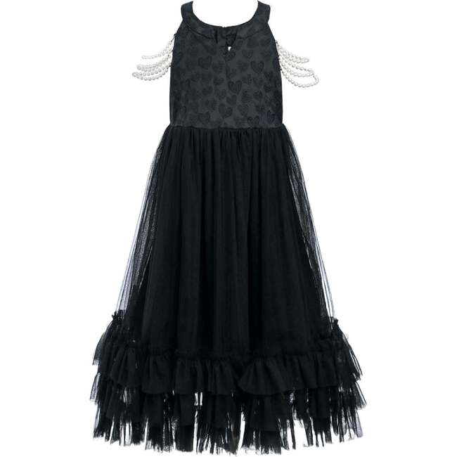 Tripoli Heart Sleeveless Dress, Black