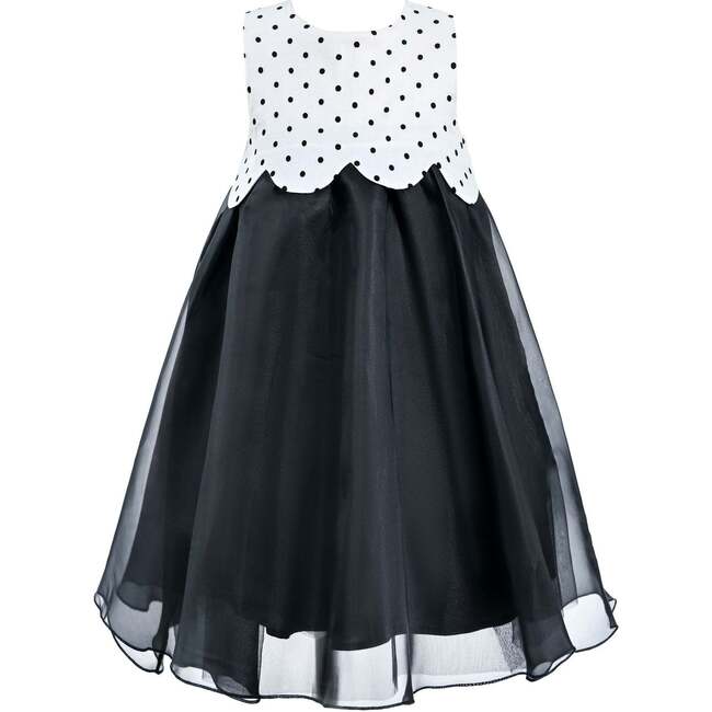 Menorca Polka Dot Dress, Black