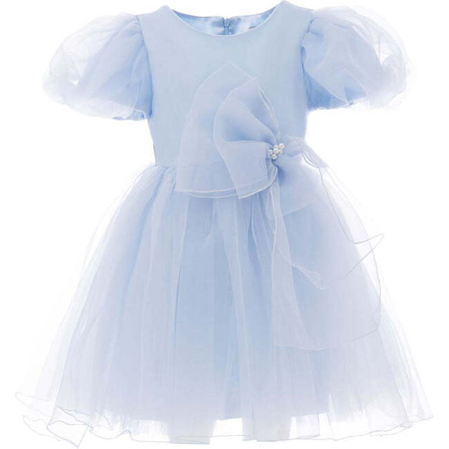 Bow Organza Dress, Blue