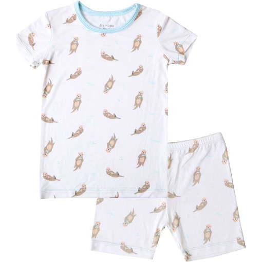Short Sleeve Pajama Set, Otter