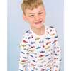 The Organic Long Sleeve Pajama Set, Race Cars - Pajamas - 2