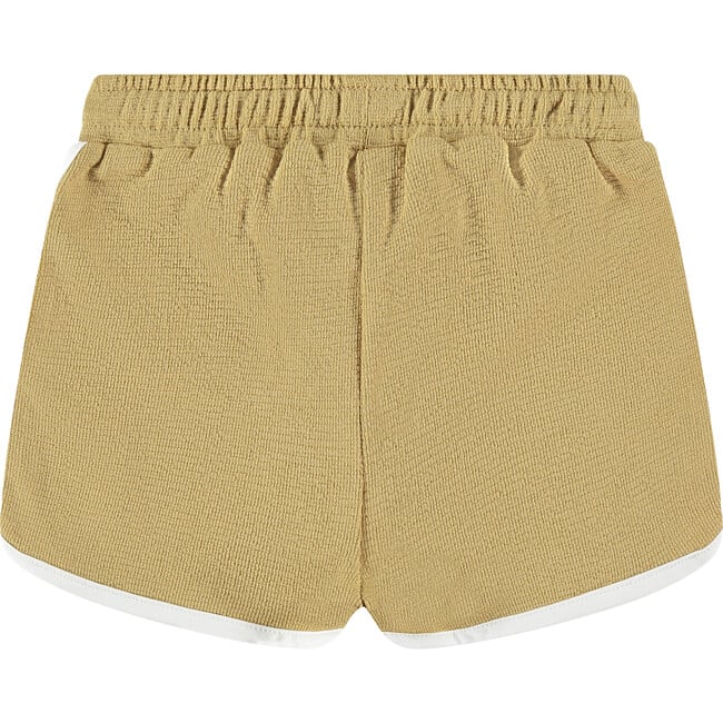 French Terry Drawstring Shorts, Mustard Ochre - Shorts - 2