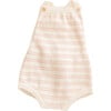 Organic Cotton Stripe Knit Bubble Romper, Orchid Pink Stripes - Rompers - 1 - thumbnail