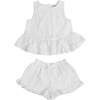 White Stars Top and Shorts Set - Mixed Apparel Set - 1 - thumbnail