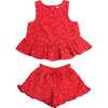 Red Stars Top and Shorts Set - Mixed Apparel Set - 1 - thumbnail