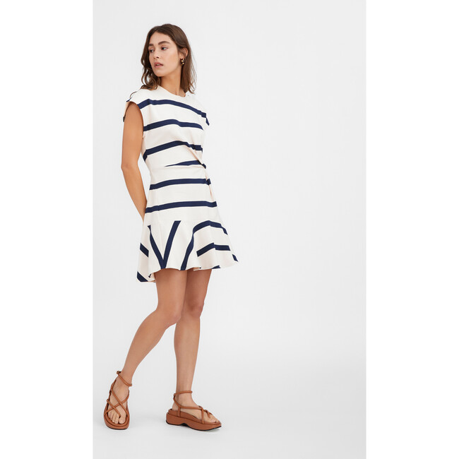 Women's Maeve Dress, Cream/Maritime Blue Multi - Dresses - 4