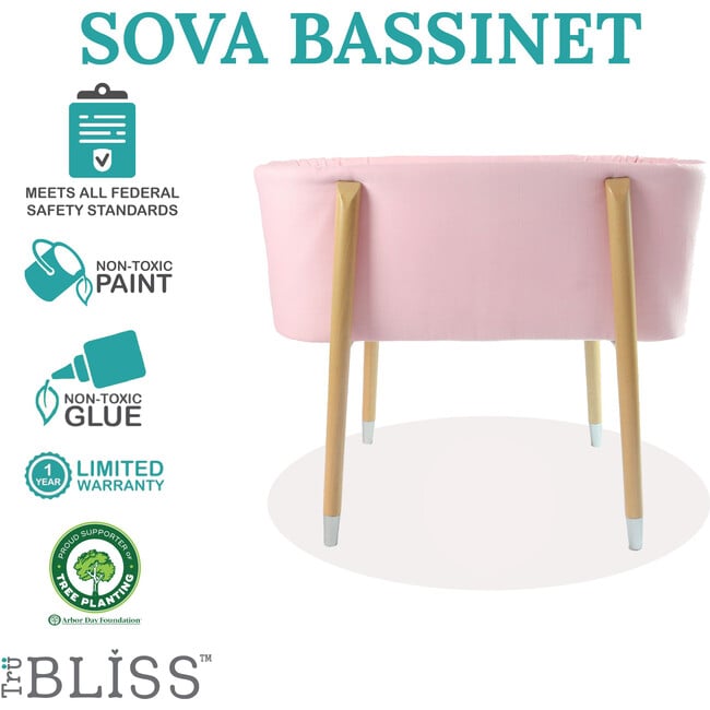 Sova Bassinet, Pink - Bassinets - 6