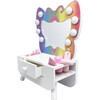 Colorful Butterfly-Shaped Tabletop Vanity with LED-Illuminated Mirror and Accessory Set - Kids Seating - 4