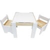 Multi-Activity Table with Reversible Tabletop & Chairs Set - Kids Seating - 4