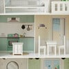 Wonderland Ariel 2-in-1 Dollhouse/Play Kitchen Playset, Gray & Ivory - Dollhouses - 7