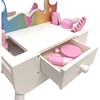 Colorful Butterfly-Shaped Tabletop Vanity with LED-Illuminated Mirror and Accessory Set - Kids Seating - 5