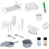 Wonderland Ariel 2-in-1 Dollhouse/Play Kitchen Playset, Gray & Ivory - Dollhouses - 8