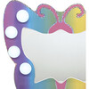 Colorful Butterfly-Shaped Tabletop Vanity with LED-Illuminated Mirror and Accessory Set - Kids Seating - 6