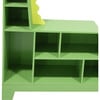 Dinosaur Shaped Bookcase / Toy Organizer with Assorted Cubbies, Green - Bookcases - 6