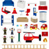 3-Story Fire Station Playset with 25 Figurines and Furnishings, Multi - Playsets - 8