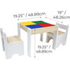 Multi-Activity Table with Reversible Tabletop & Chairs Set - Kids Seating - 8