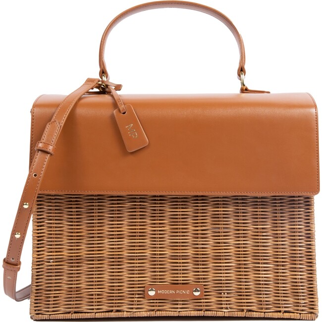 Women's Hand-Woven Wicker Large Luncher, Brown