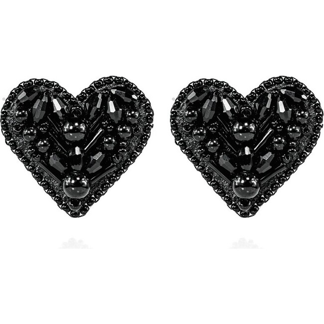 Women's Valentina Hand-Crafted Earrings, Classic Black