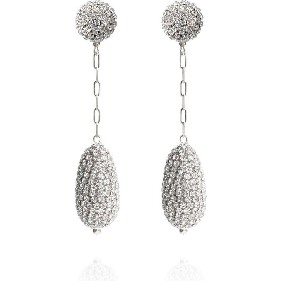 Women's Marcelle Earrings Short Chain Link, Silver Drop - Earrings - 1