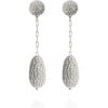 Women's Marcelle Earrings Short Chain Link, Silver Drop - Earrings - 1 - thumbnail