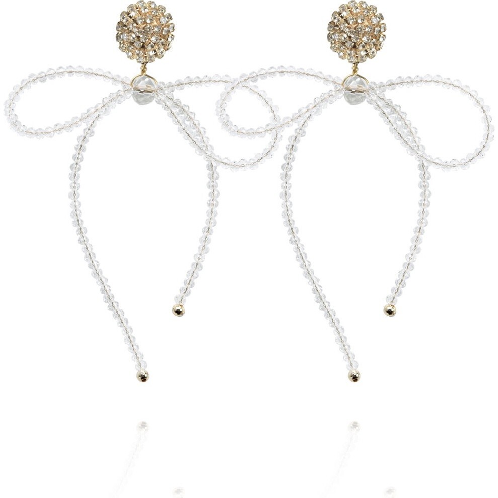 Women's Lucia Bow Earrings, Crystal Dream - Earrings - 1