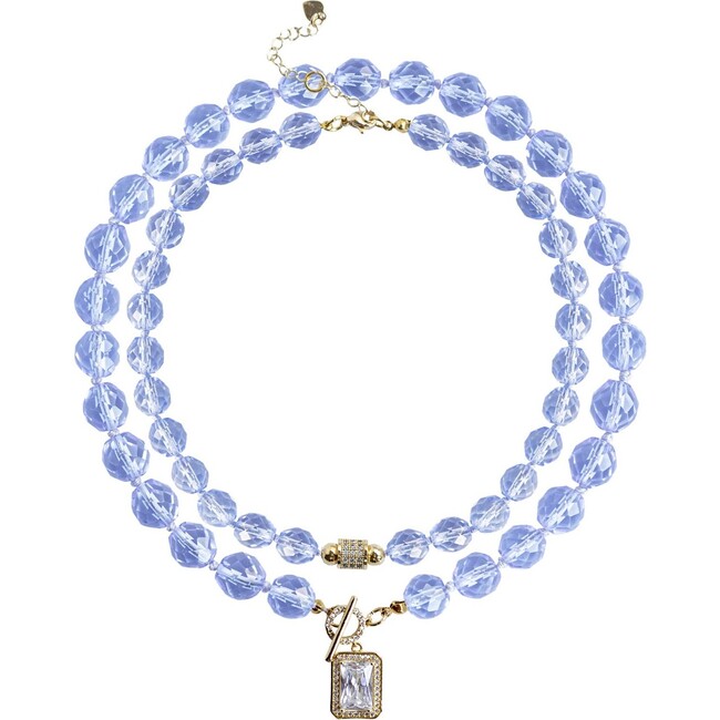 Women's Leni Beaded Strand Necklace Set, Sky Blue