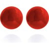 Women's Gaia Round Stud Earrings, Venetian Red - Earrings - 1 - thumbnail