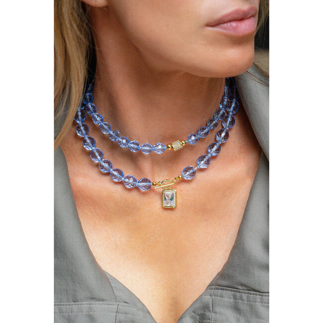 Women's Leni Beaded Strand Necklace Set, Sky Blue - Necklaces - 2