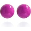 Women's Gaia Round Stud Earrings, Magenta Gumdrop - Earrings - 1 - thumbnail