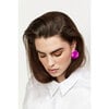 Women's Gaia Round Stud Earrings, Magenta Gumdrop - Earrings - 2