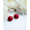 Women's Gaia Round Stud Earrings, Venetian Red - Earrings - 5