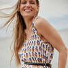 Women's Jaipur Boho Pintuck Sleeveless Dress, Blue Flower Drop - Dresses - 2