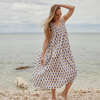Women's Jaipur Boho Pintuck Sleeveless Dress, Blue Flower Drop - Dresses - 3