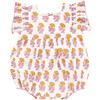 Baby Girls Elsie Boho Ruffle Sleeve Bubble, Yellow Flower Drop - Onesies - 1 - thumbnail
