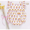 Baby Girls Elsie Boho Ruffle Sleeve Bubble, Yellow Flower Drop - Onesies - 3