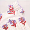 Baby Girls Elsie Boho Ruffle Sleeve Bubble, Lavender Bellflower - Onesies - 3