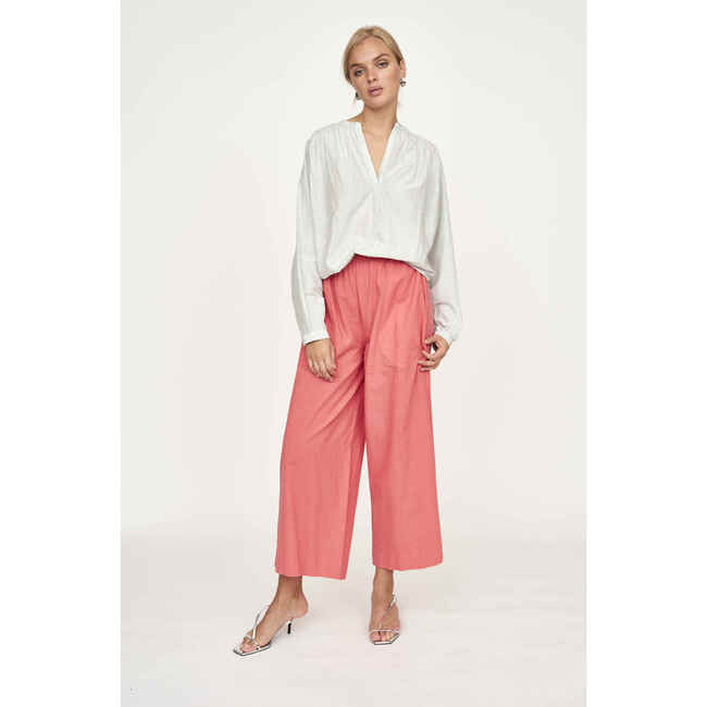 Women's Mirth Wide Leg Ankle Length Pant, Coral - Pants - 2