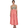 Women's Brighton Elastic Waist Tiered Long Skirt, Coral - Skirts - 1 - thumbnail