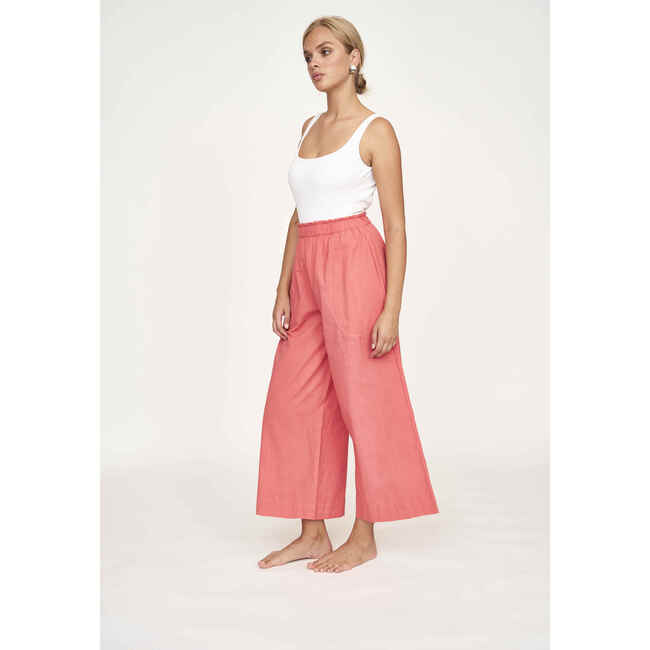 Women's Mirth Wide Leg Ankle Length Pant, Coral - Pants - 5