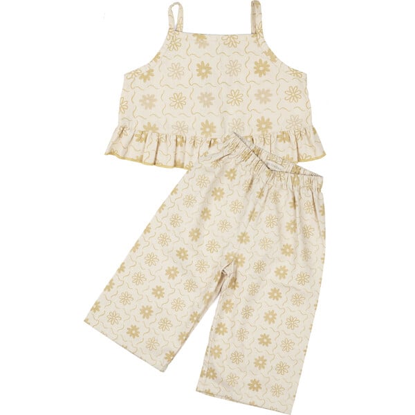 Ruffle Pant Set, Sand - Wild Wawa Mixed Apparel Set | Maisonette