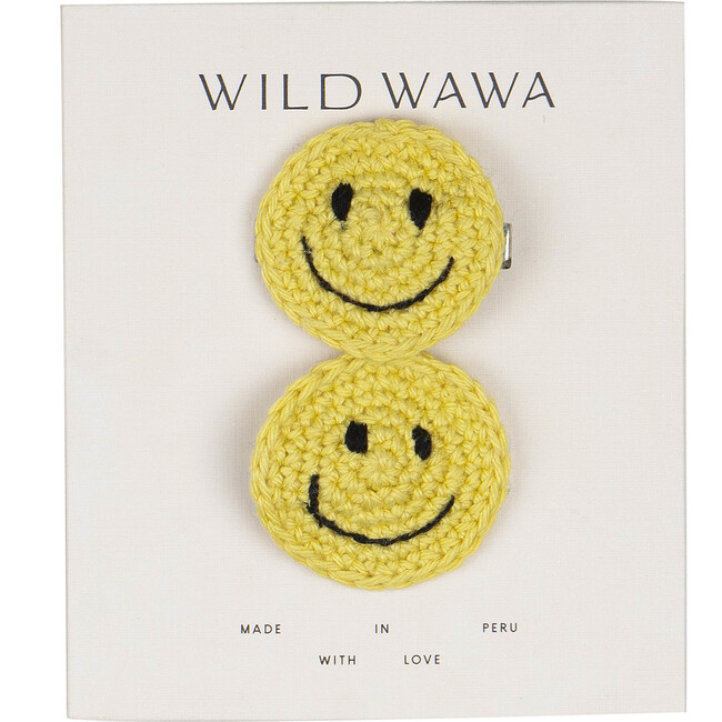 Crochet Clip Set, Smiley Face