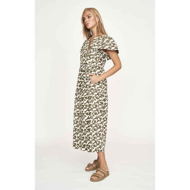 Women's Beacon Hill Short Ve-Neck Sleeve Long Dress, Seaglass In Branch - Dresses - 5