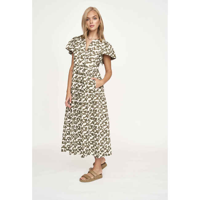 Women's Beacon Hill Short Ve-Neck Sleeve Long Dress, Seaglass In Branch - Dresses - 6