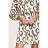 Women's Naxos Cuffed Sleeve Oversized Short Dress, Oyster Print - Dresses - 4