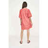 Women's Belem V-Neck Balloon Sleeve Short Dress, Coral - Dresses - 6