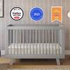 Hudson 3-in-1 Convertible Crib with Toddler Bed Conversion Kit, Grey - Cribs - 11