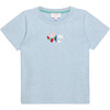 Peppa Pig George Embroidered Short Sleeve T-Shirt, Pale Blue Marl - T-Shirts - 1 - thumbnail